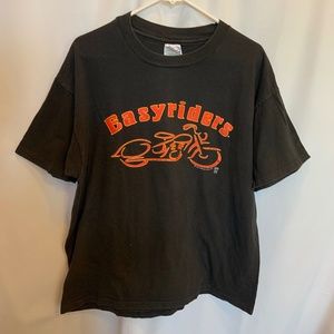 Vintage RARE Print Hanes Beefy Tee Easyriders Motorcycle Graphic Tee Size XL
